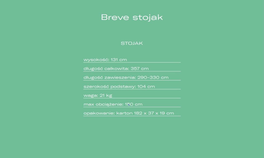 Brewe drewniany stojak do hamaków wymiary